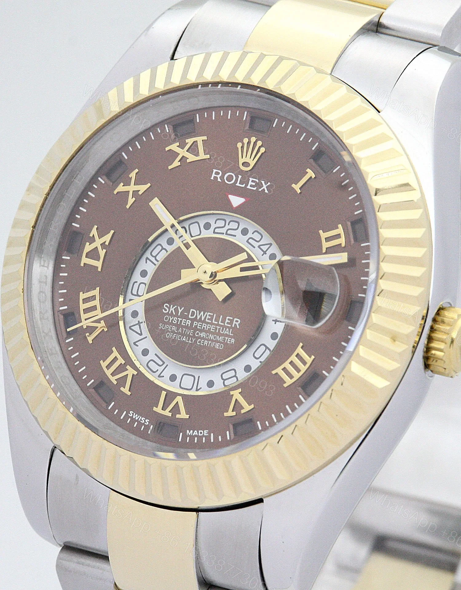 View 3 of Replica Rolex Sky-Dweller Brown Dial 326938-2