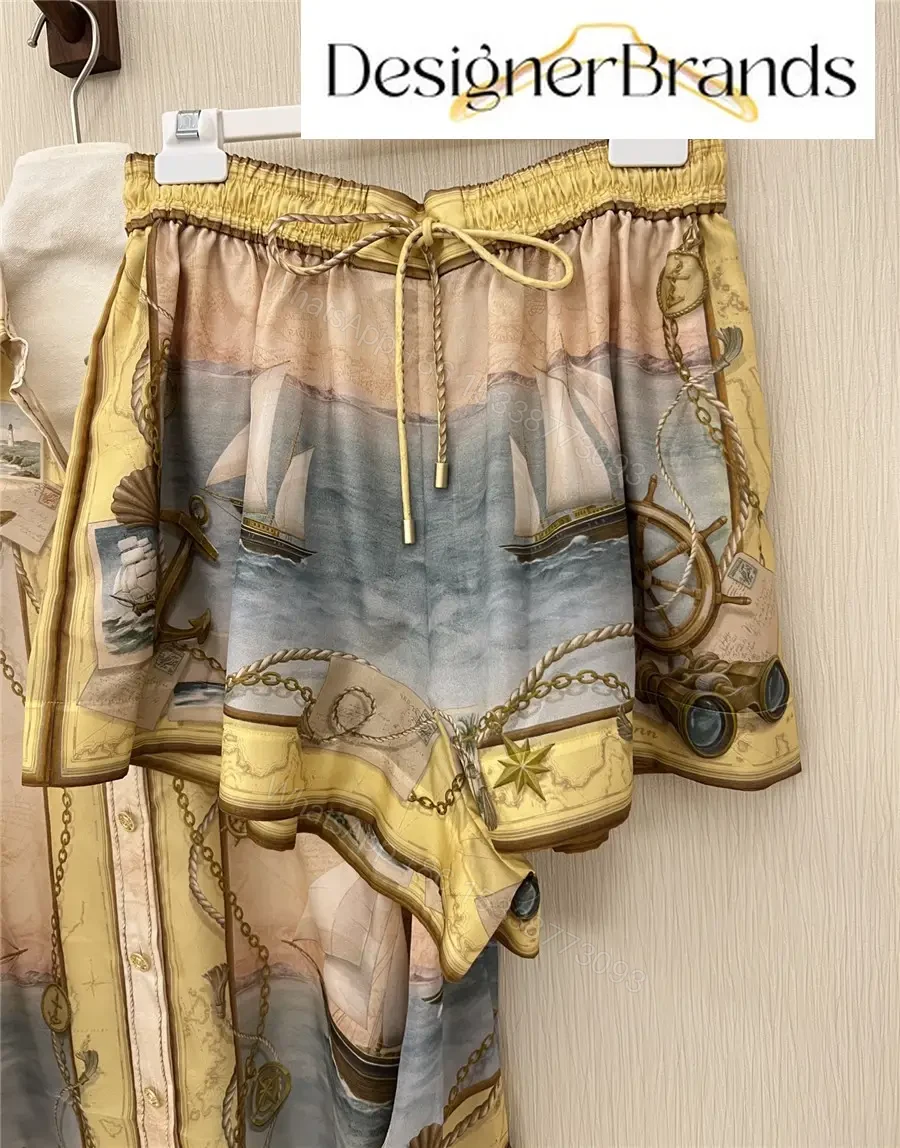 View 8 of Zimmermann Scarborough Relaxed Silk Shirt Set