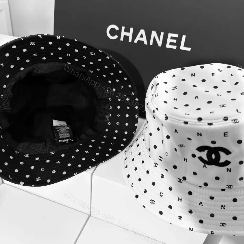 View 5 of Polka Dot Patterned Bucket Hat, Luxe, Statement Detail