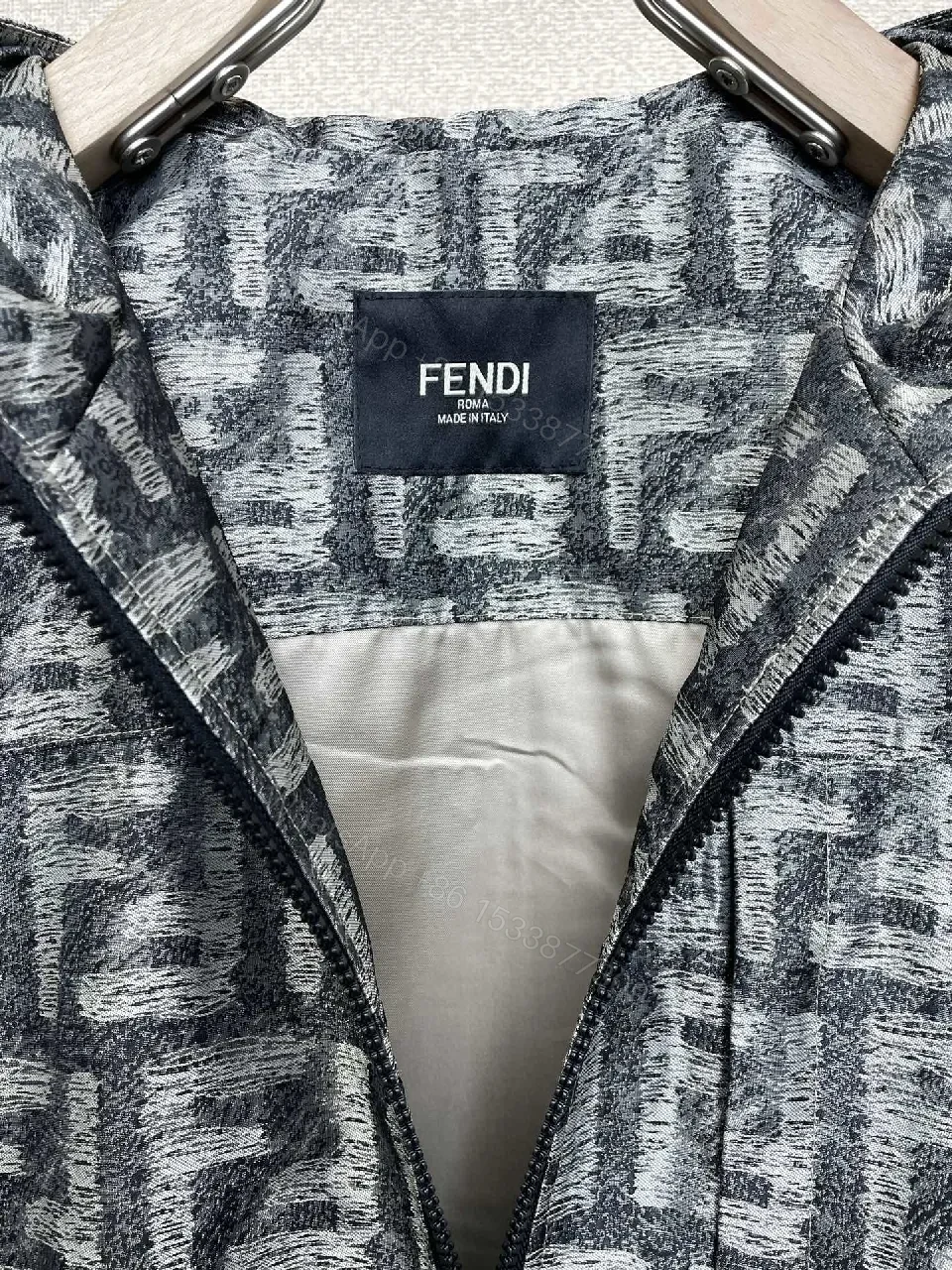 View 4 of Hooded Zip Jacket — Signature Pattern, All-Season Comfort