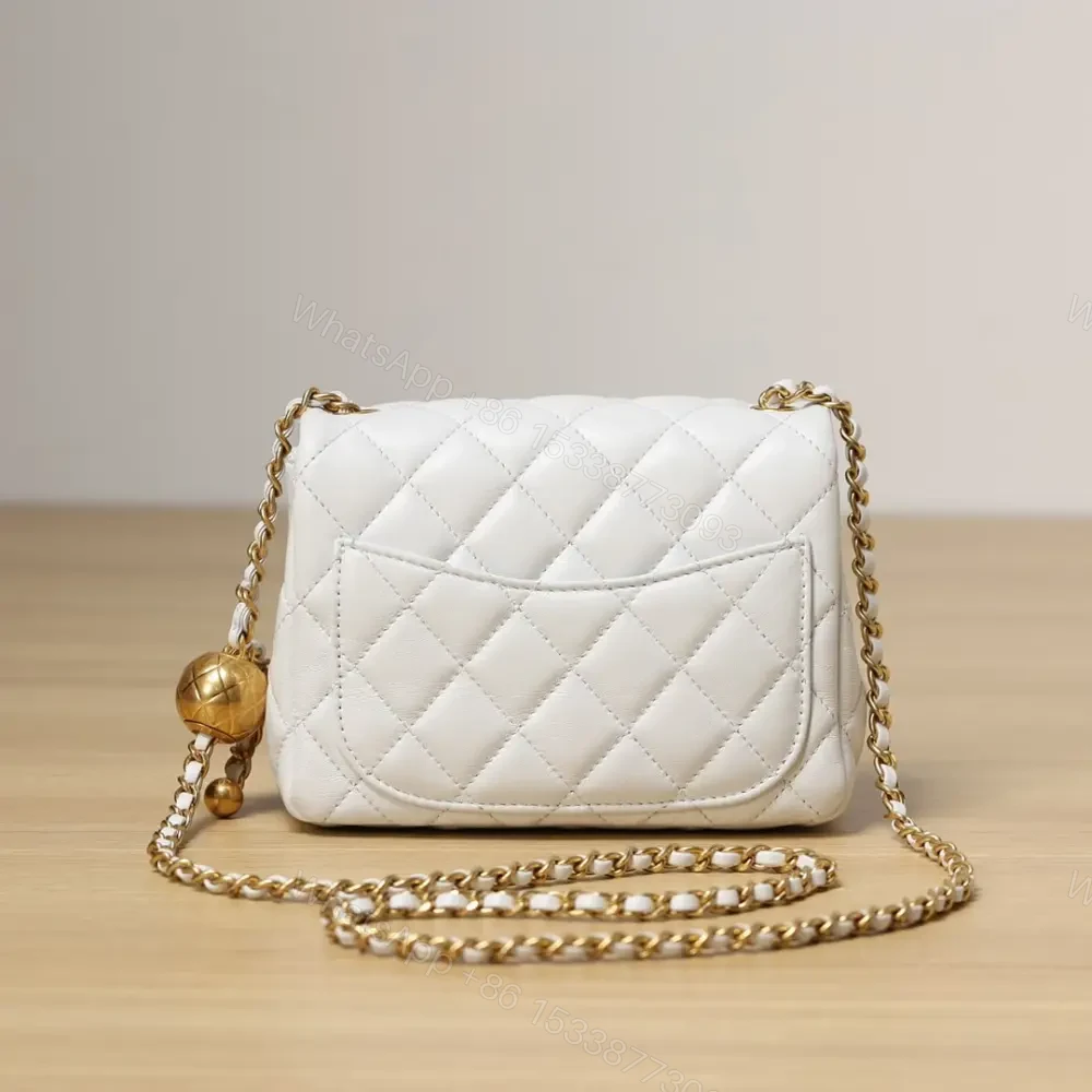 View 2 of 高仿Chanel*CF系列方胖子金球包白色XS免檢版