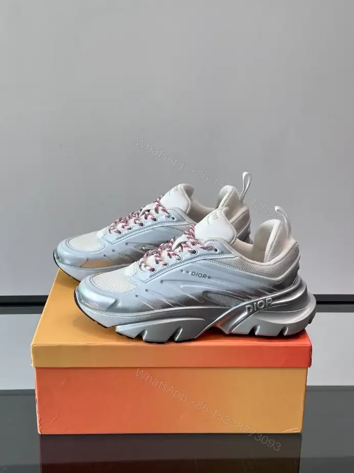 View 7 of DIOR B44 BLADE SNEAKERS GRADIENT WHITE AND SILVER-TONE – CD210