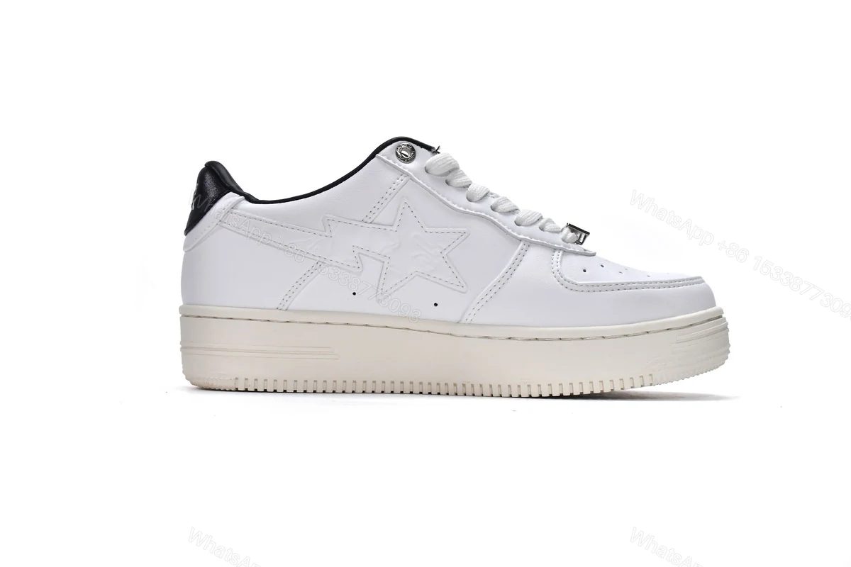 View 2 of Cheap Fake Bape Sta Low White Black 1H70-191-022(BapeSta)
