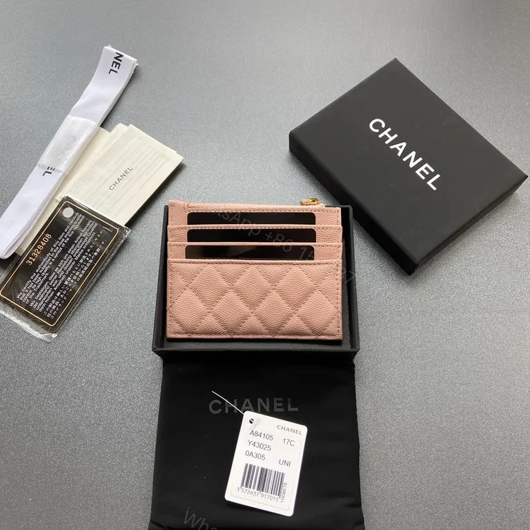 View 9 of Soft Pink Chanel-Quilted Cardholder Wallet: Everyday Luxury