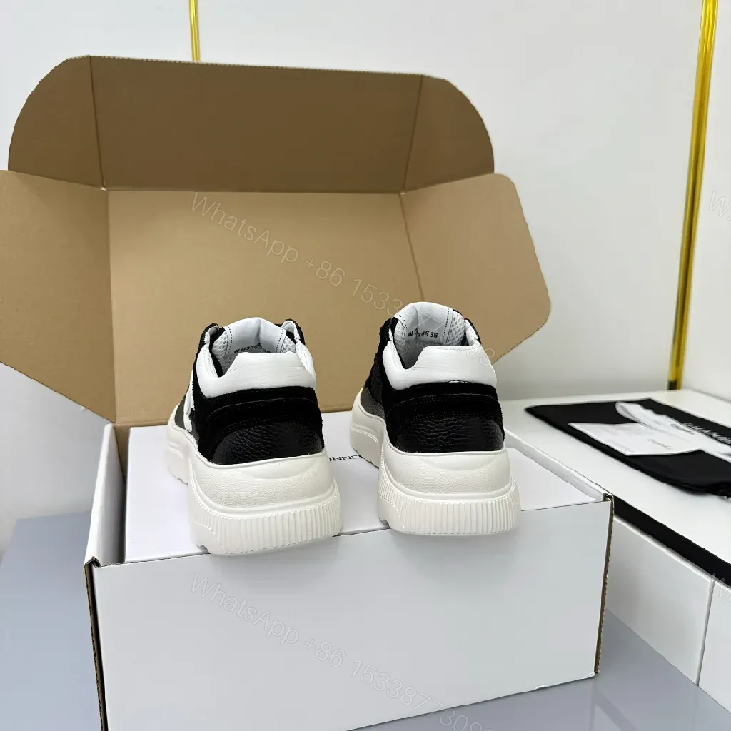 View 8 of Chic Black Mesh Luxe Sneakers with Logo Emblems