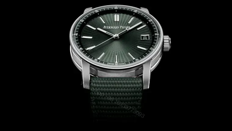 View 2 of KZ Factory Audemars Piguet CODE 11.59 Green Dial Stainless Steel Watch with Fabric Strap