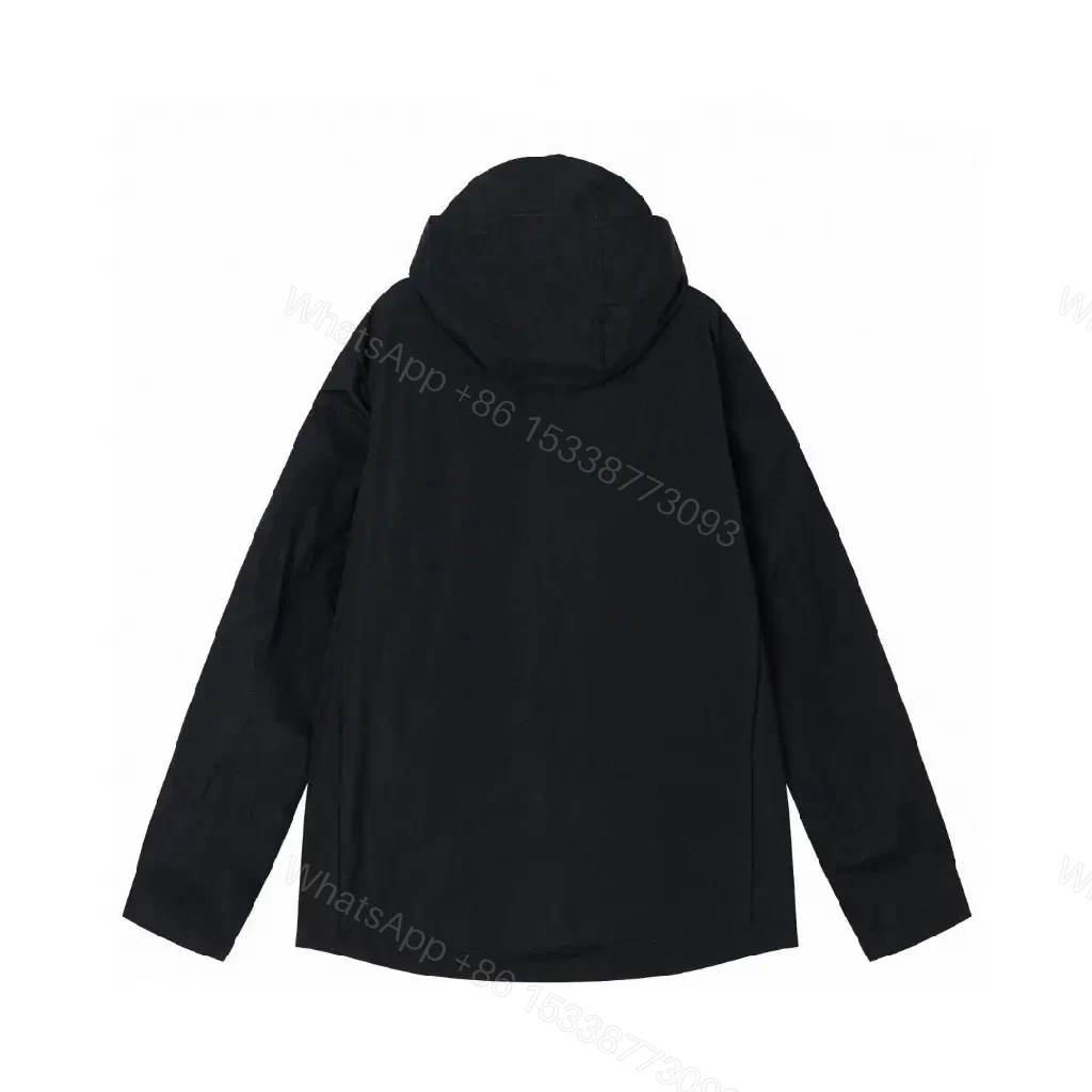 View 4 of Cozy Black Nylon Parka: Minimalist, Weatherproof, Modern Simplicity