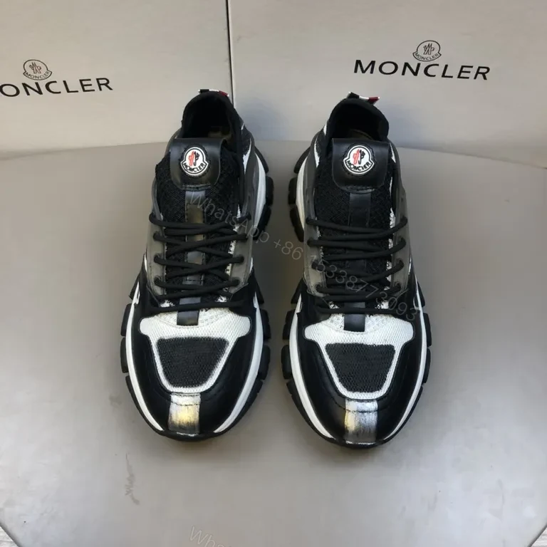View 7 of Moncler Grid-Texture High-Top Sneakers: Luxe Streetwear