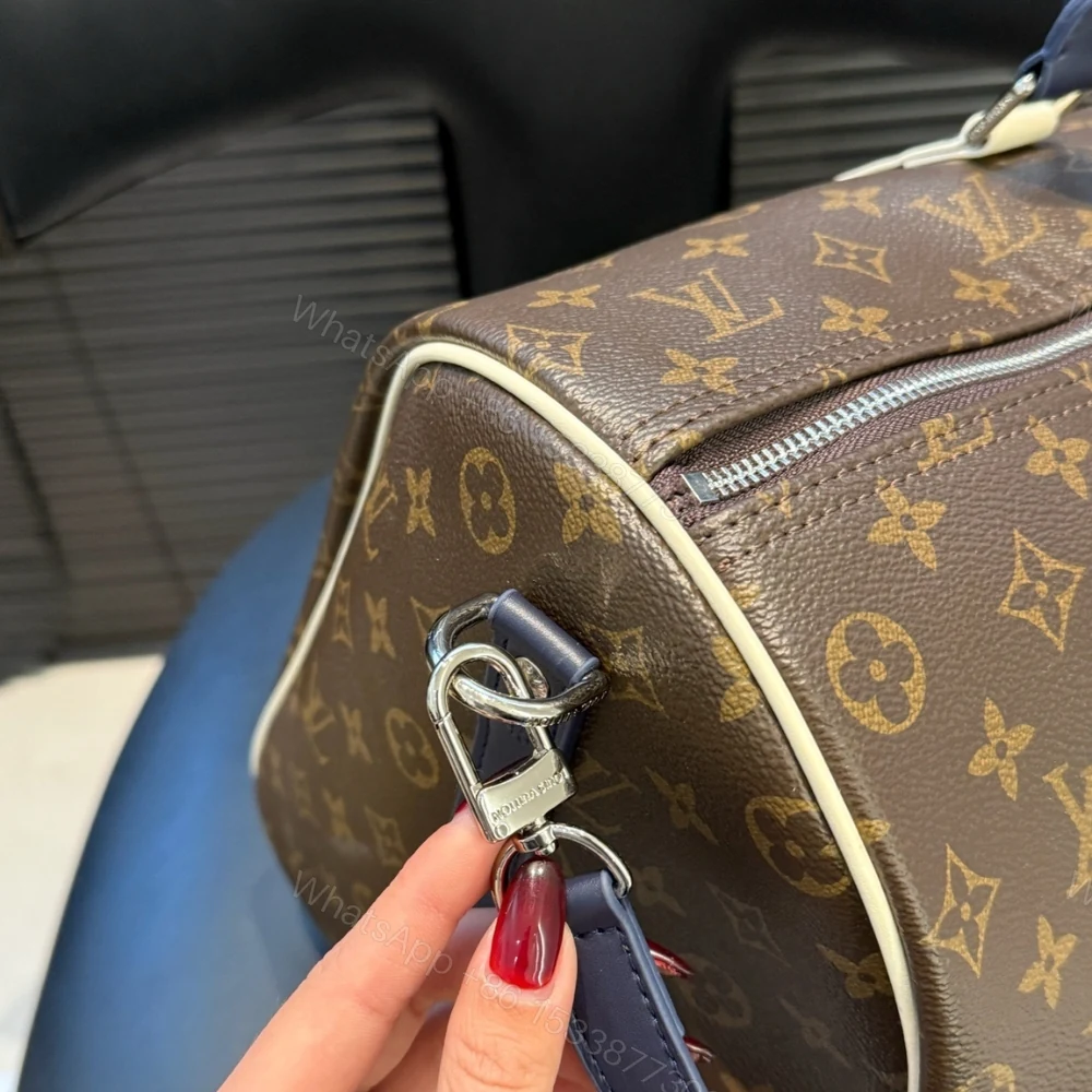 View 6 of Louis Vuitton Keepall Bandoulière 50 Monogram Canvas Light Yellow 45cm