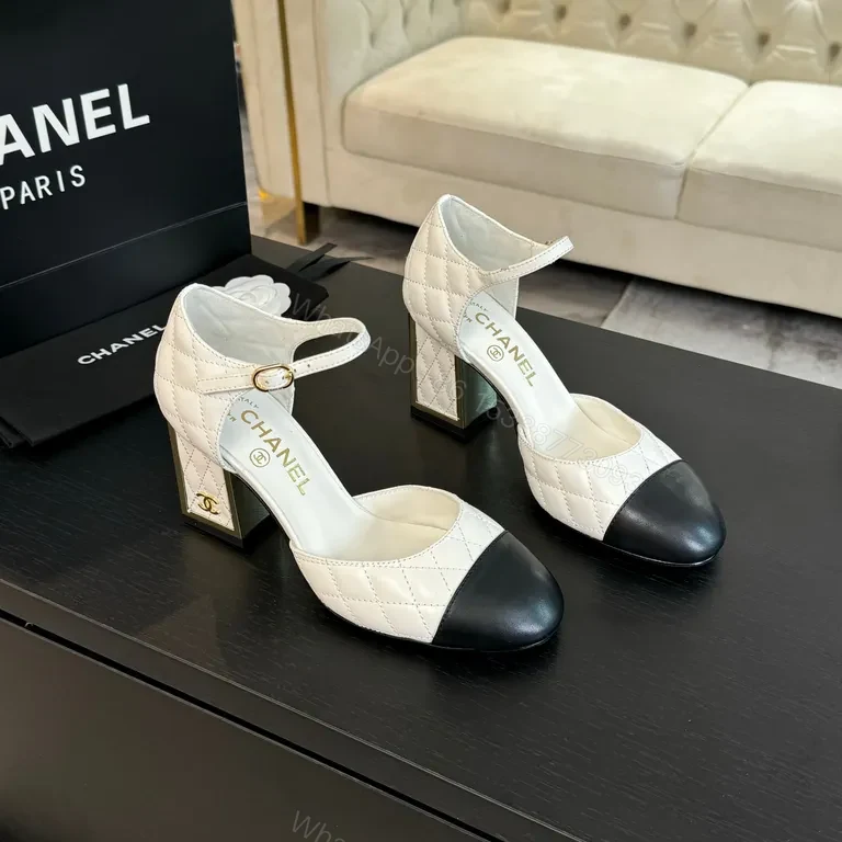 View 8 of Two-Tone Quilted Slingback Pumps - Lux Comfort Elevation