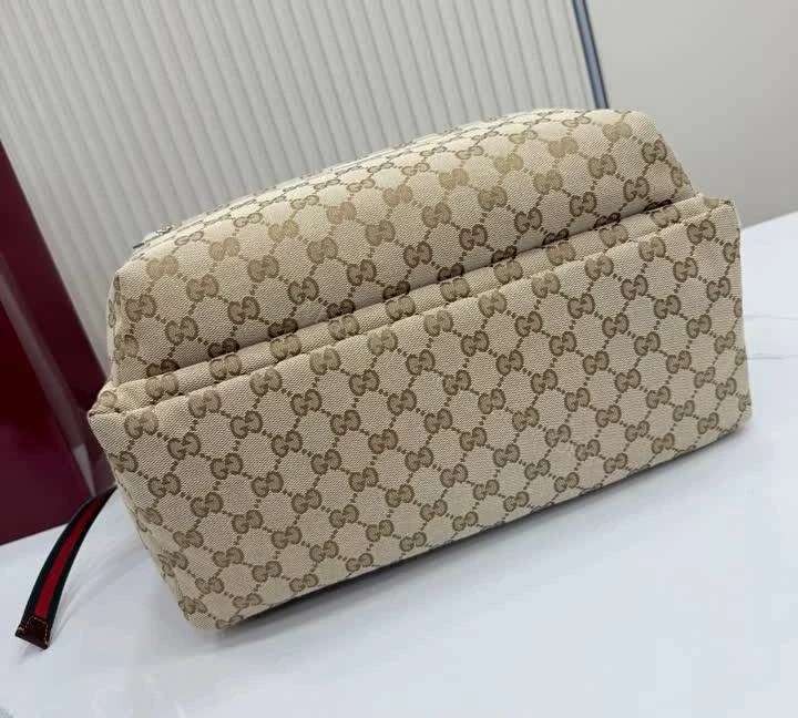 View 5 of Gucci Tag Sand and Dark Brown Backpack
