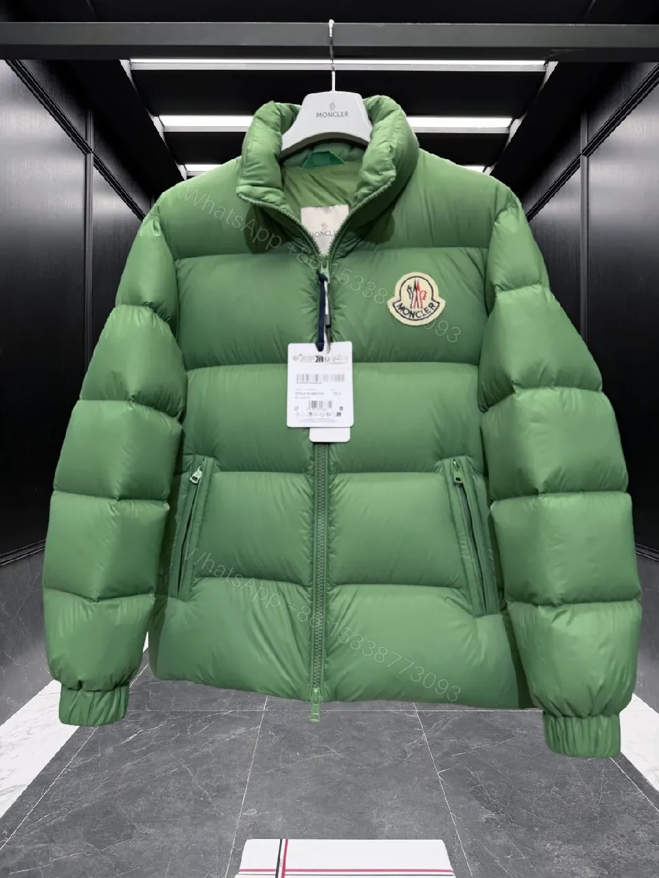 View 8 of Green Puffer Jacket, Premium Quilted, Minimal Logo, Everyday Warmth, Outerwear