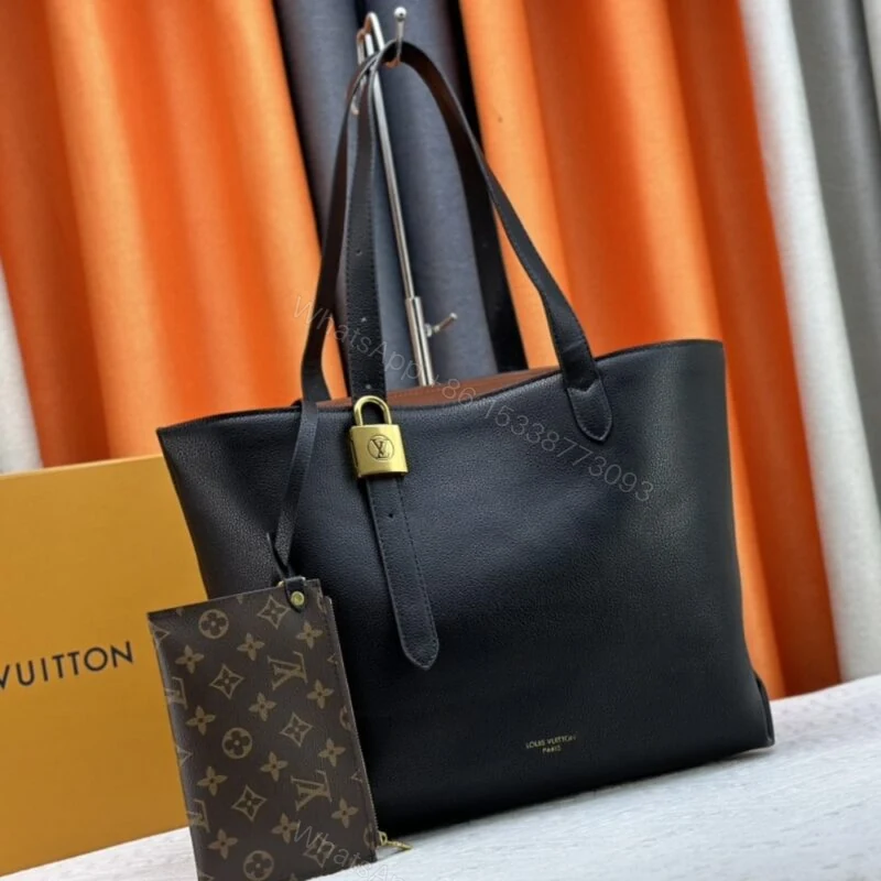 View 3 of Louis Vuitton Low Key Cabas MM Grained Black 47Cm M25341