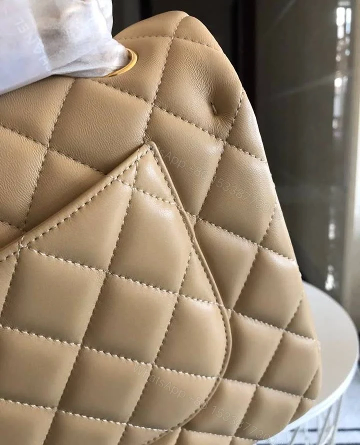 View 6 of Replica Chanel Classic Double Flap Beige Bag