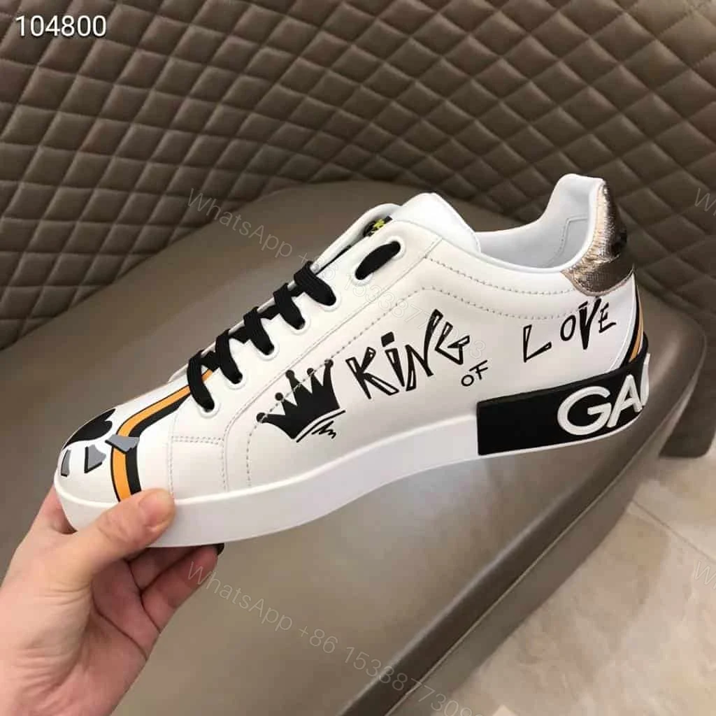 View 4 of DOLCE & GABBANA PRINTED CALFSKIN PORTOFINO SNEAKERS – DG7