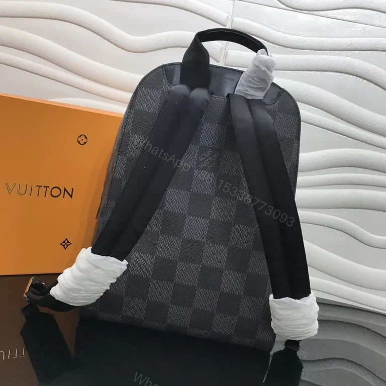 View 8 of Damier Graphite Luxe Backpack â€“ Signature Texture, Everyday Utility