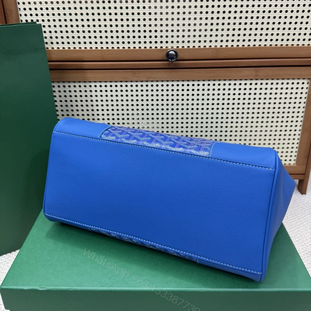 View 5 of 高仿Goyard*SAIGOC9手提托特包雙拼藍色大號免檢版