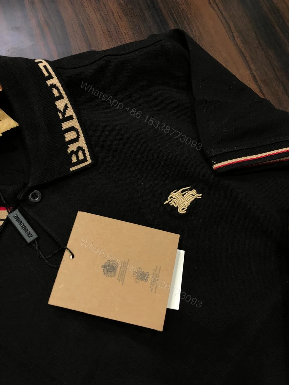 View 7 of FIRST COPY Burberry Imported Cotton Lycra Polos