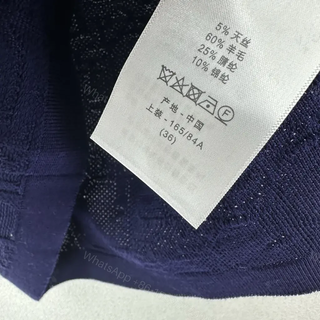 View 11 of Navy Cotton Tank Top with Dior Band Logo Knit