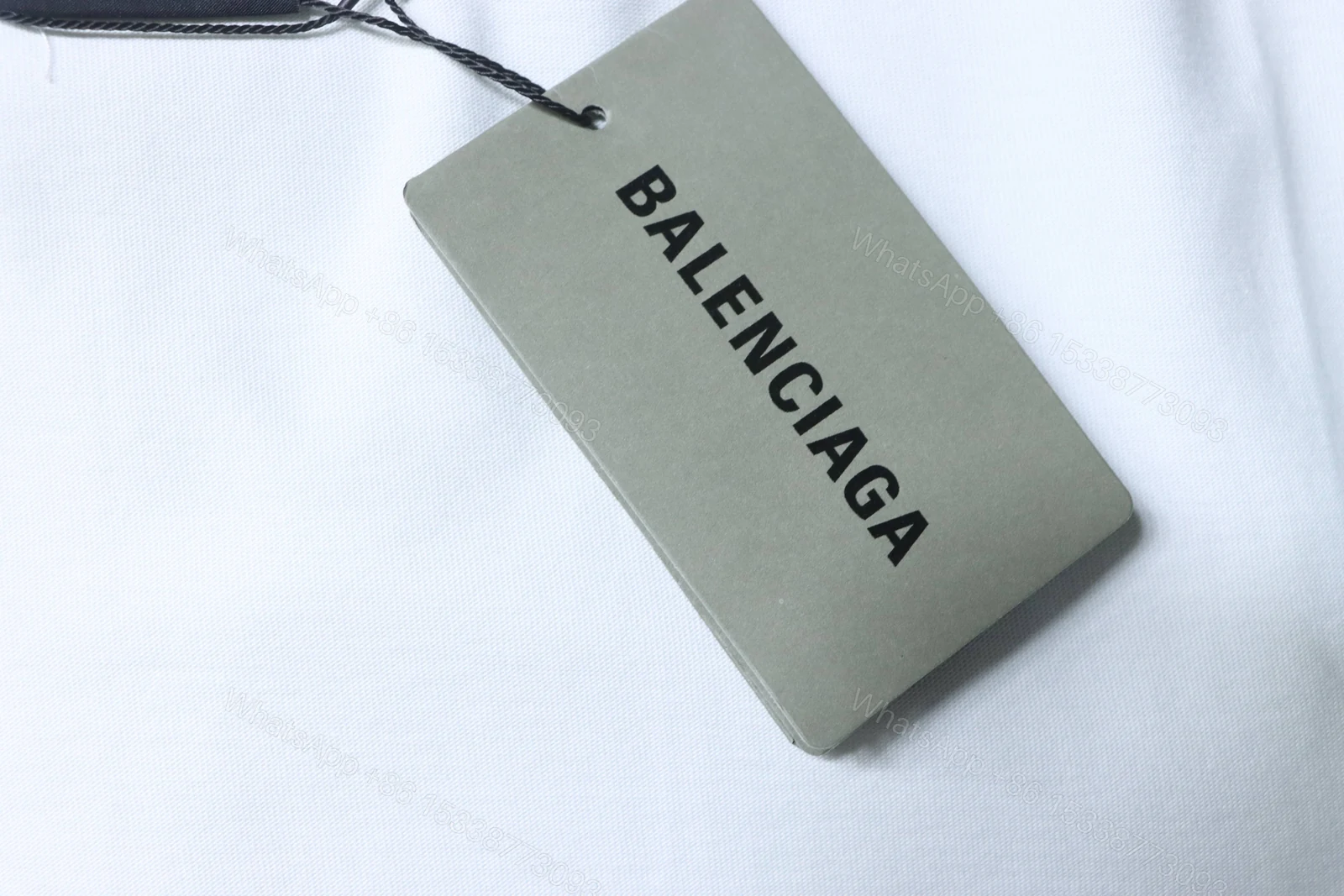 View 6 of Balenciaga Clothes 25SS Red American Graffiti Letter Tape Short Sleeve T-shirt white