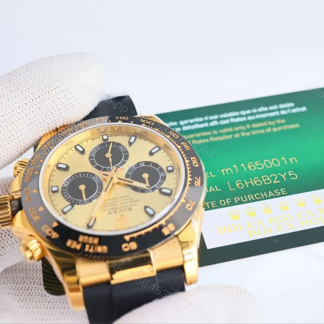 View 8 of Rolex Cosmograph Daytona Yellow Gold Cerachrom Champagne Oysterflex 116518LN-0040