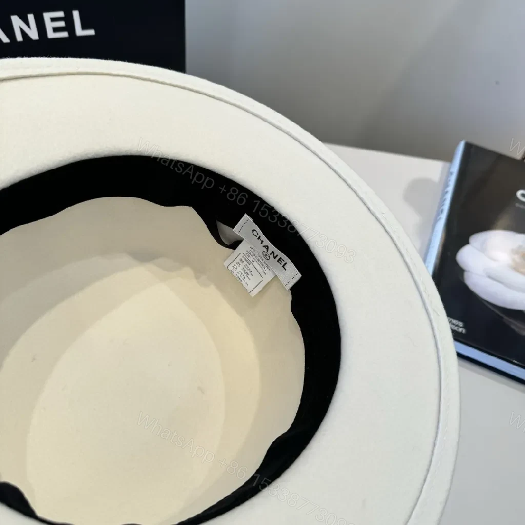 View 6 of Crisp White Wool Fedora with Black Grosgrain Band