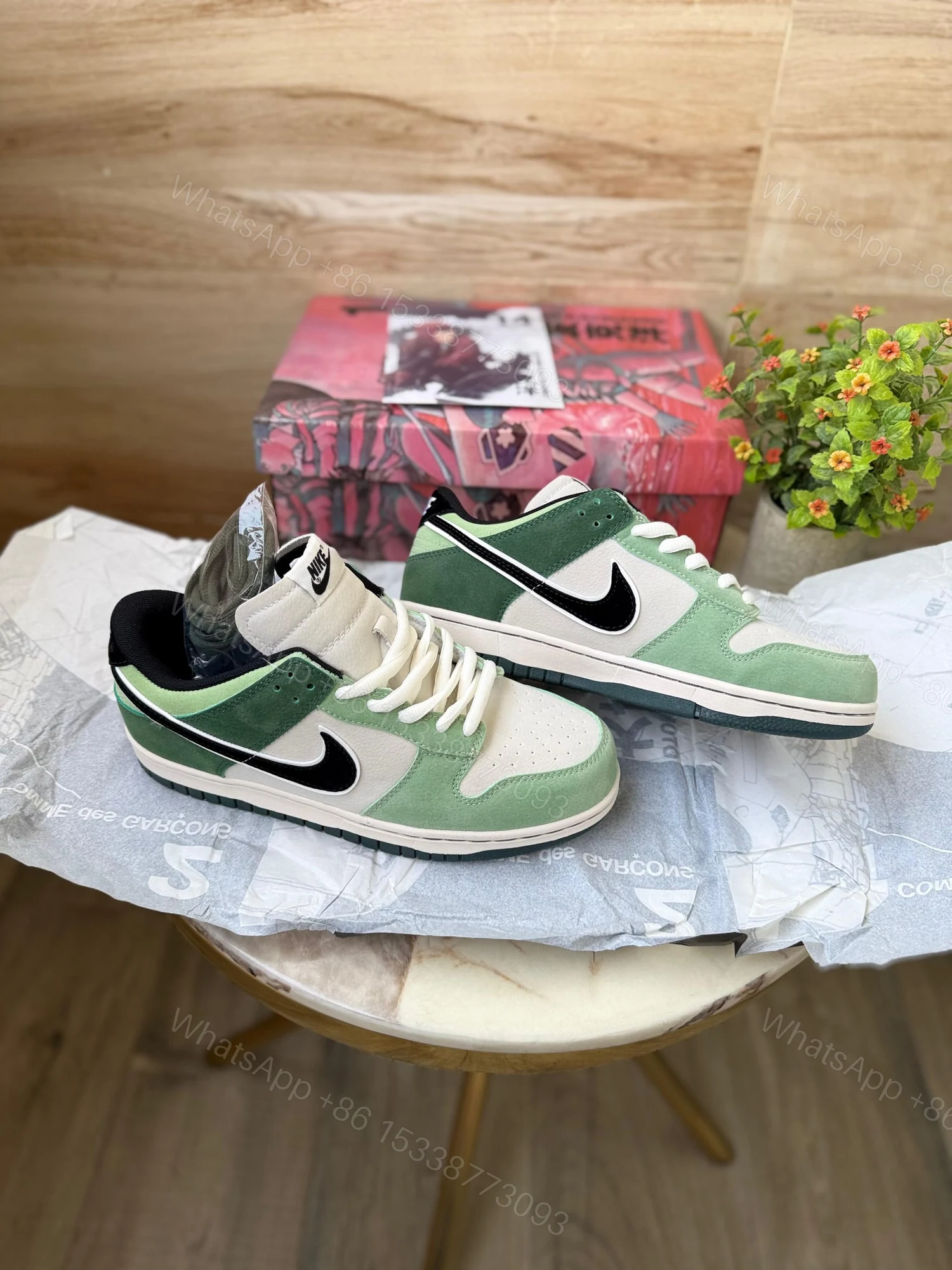 View 4 of FIRST COPY NIKE DUNK OTOMO OST DOUBLE GREEN BLACK