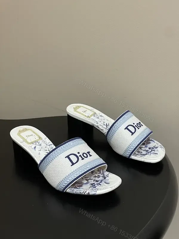 Linen Floral-Print Slides, Luxe Comfort, Unisex Fashion Sandals — view 1