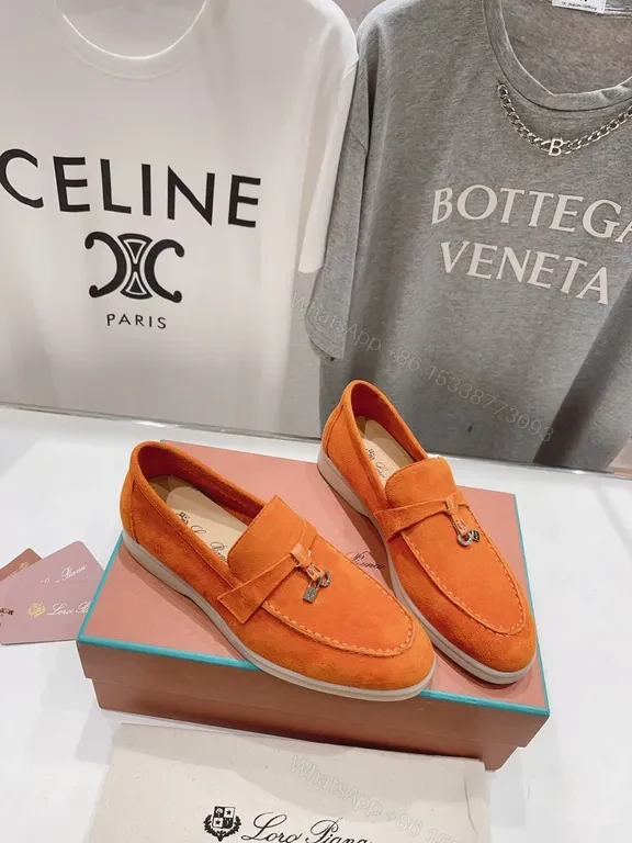 View 2 of Vivid Orange Suede Loafers â€” Modern Craft, Supreme Comfort