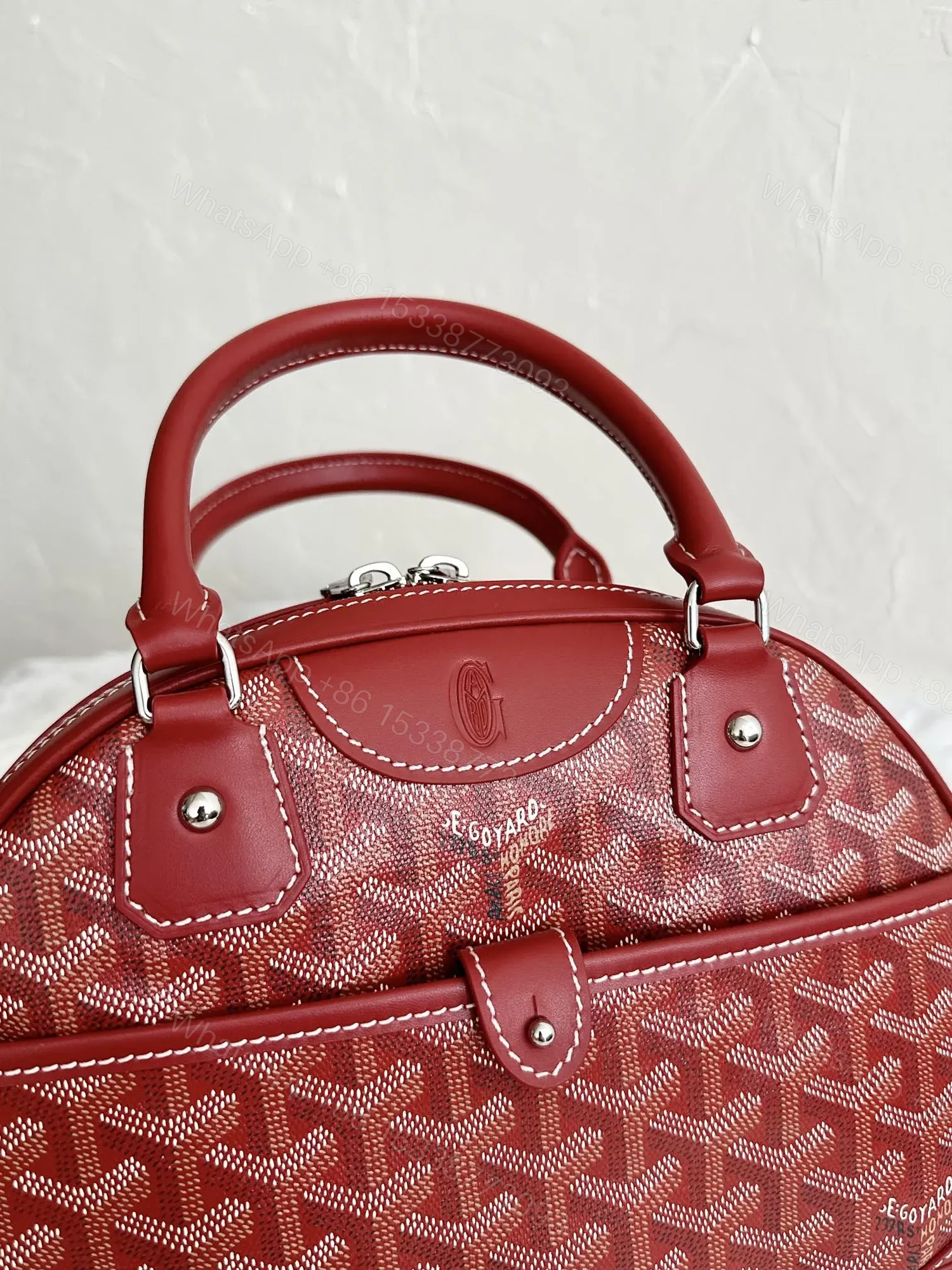 View 5 of Goyard Saint Jeanne Bag Coated Canvas PM Red 9496843