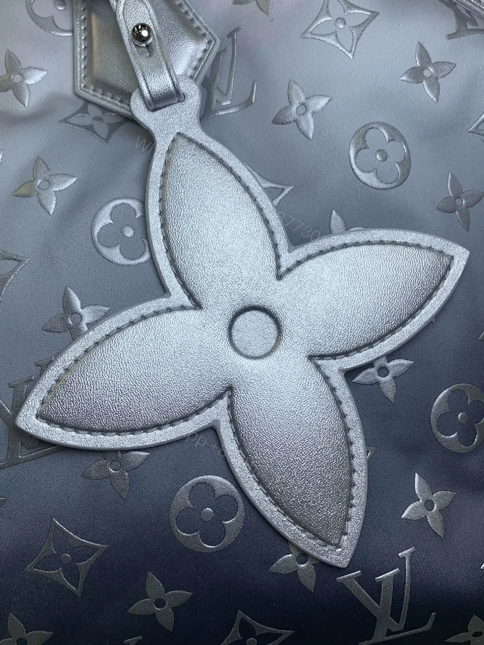 View 8 of Gradient Monogram Duffel: Suave Canvas, Floral Accent Bag