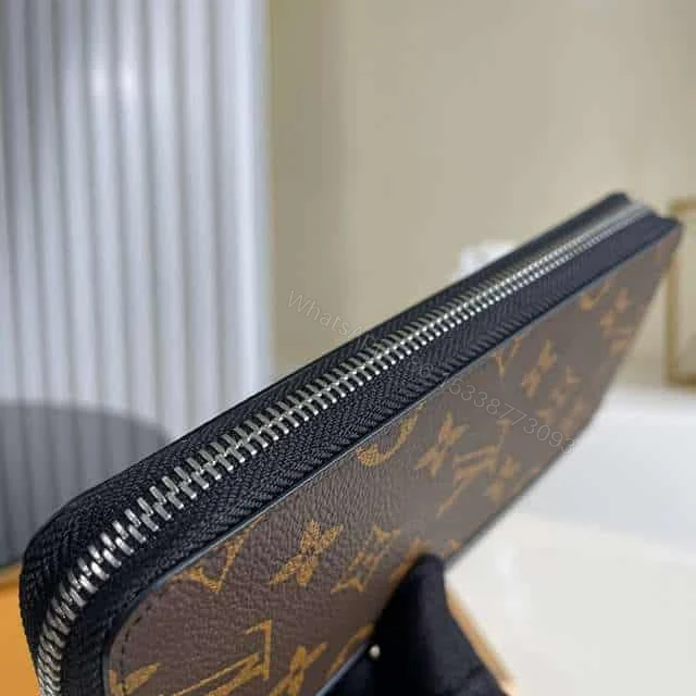 View 5 of Louis Vuitton Zippy Wallet Vertical Monogram Macassar Canvas M60109 – RRG069