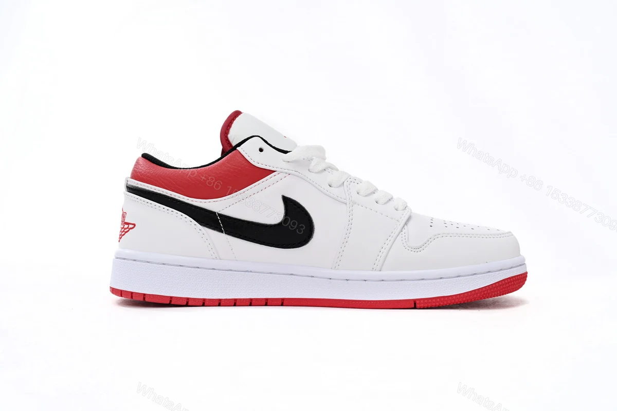 View 2 of Air Jordan aj1 Low White Red Chicago 553558-118