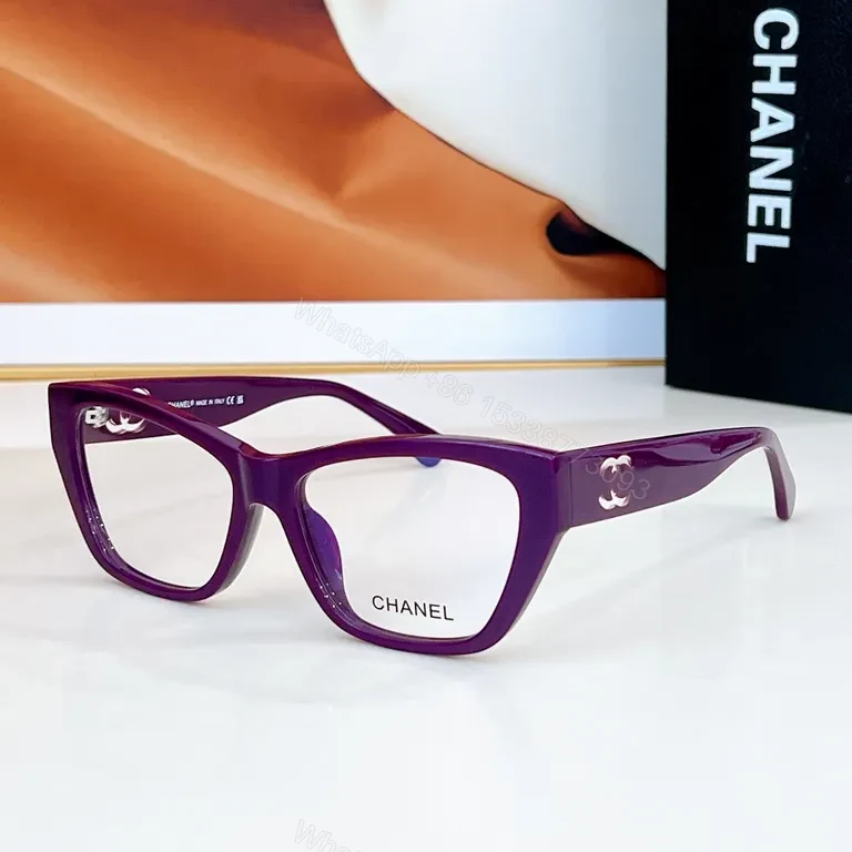 View 5 of Glossy Black Acetate Frames â€“ Modern Chanel-Inspired Luxury Eyewear