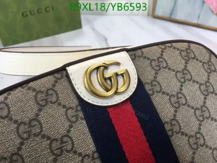 View 4 of Gucci Small Ophidia GG Leather Shoulder Bag YB65935 AAAA+