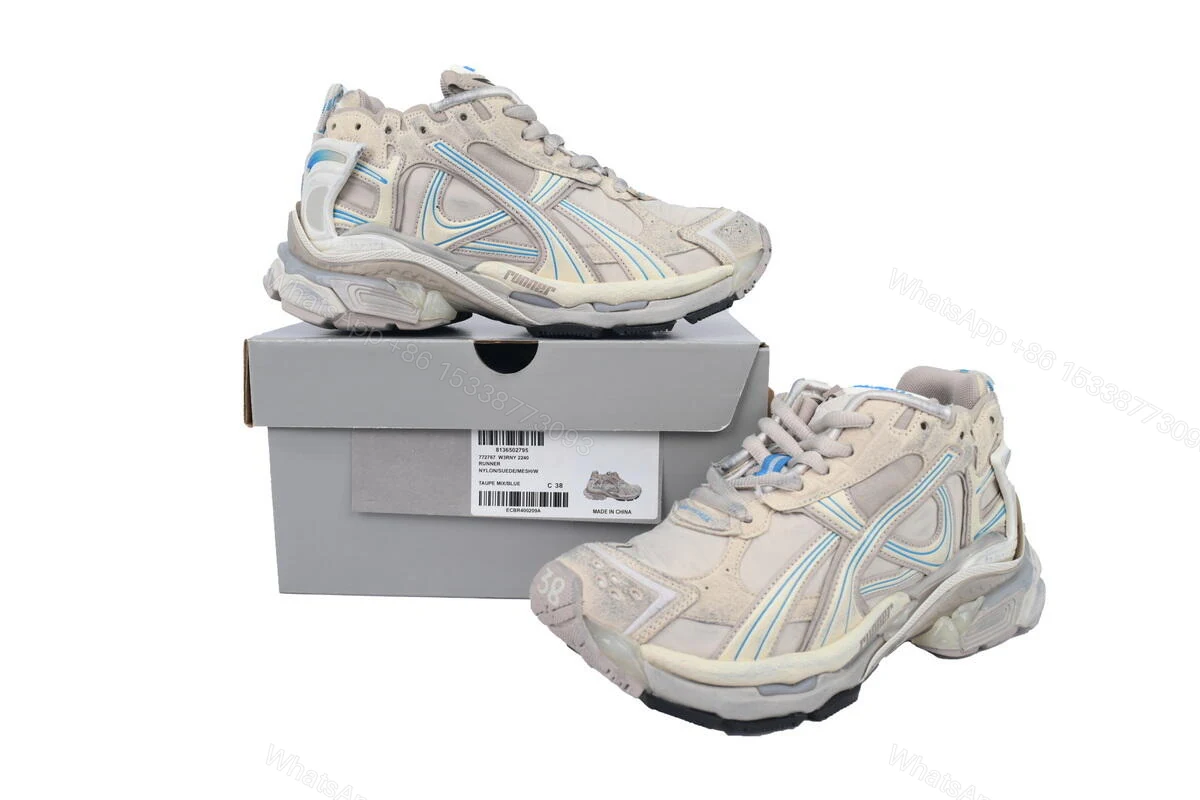 View 7 of Balenciaga Runner Sneaker Brown Blue 772767 W3RNY 2240