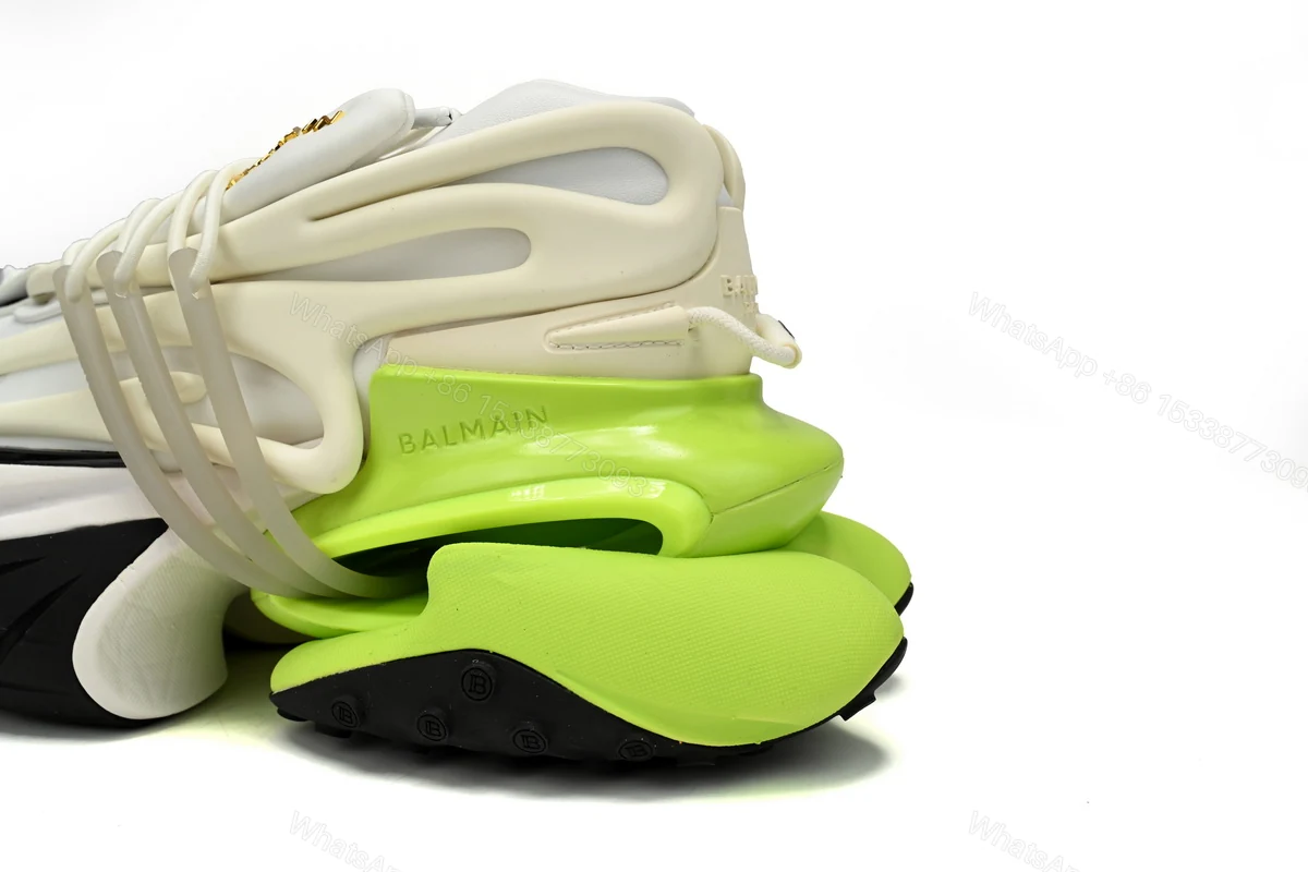 View 8 of BALMAIN Multikolor Buty sportowe Black white and green YM1VJ309