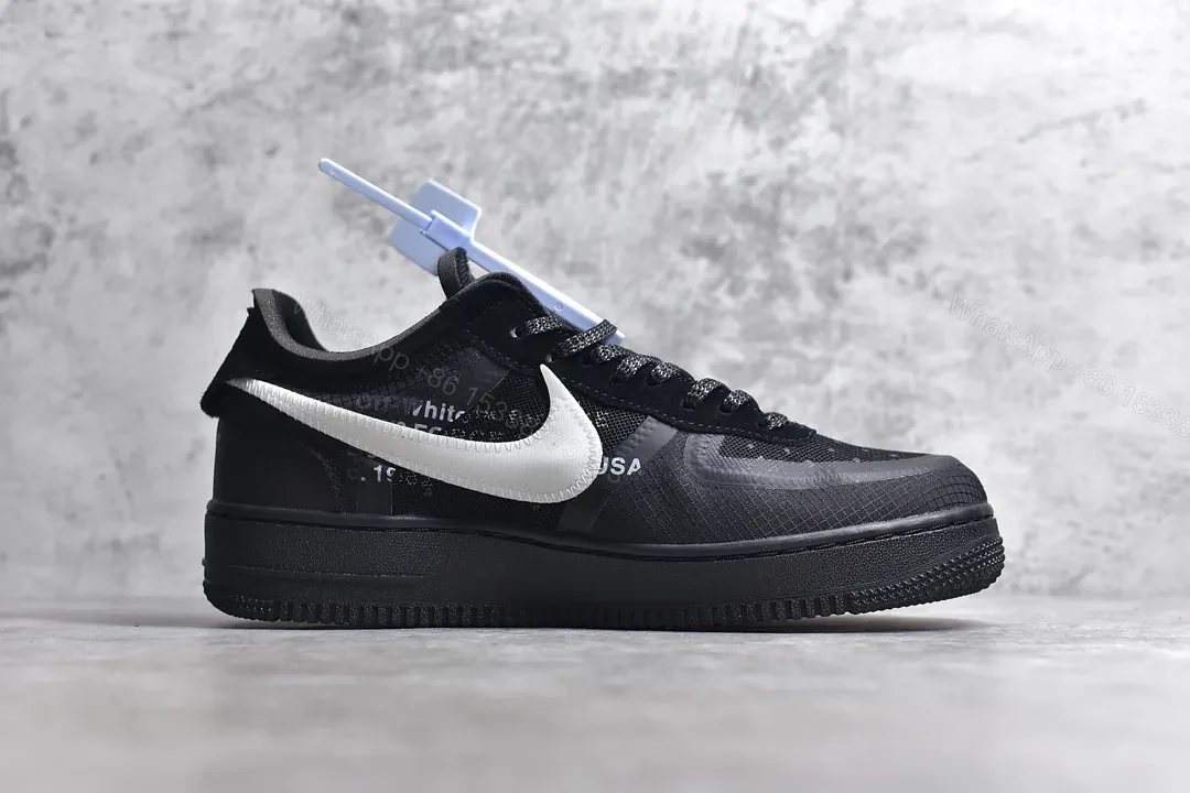 View 5 of Off White x Nike Air Force 1 Low Black White Reps
