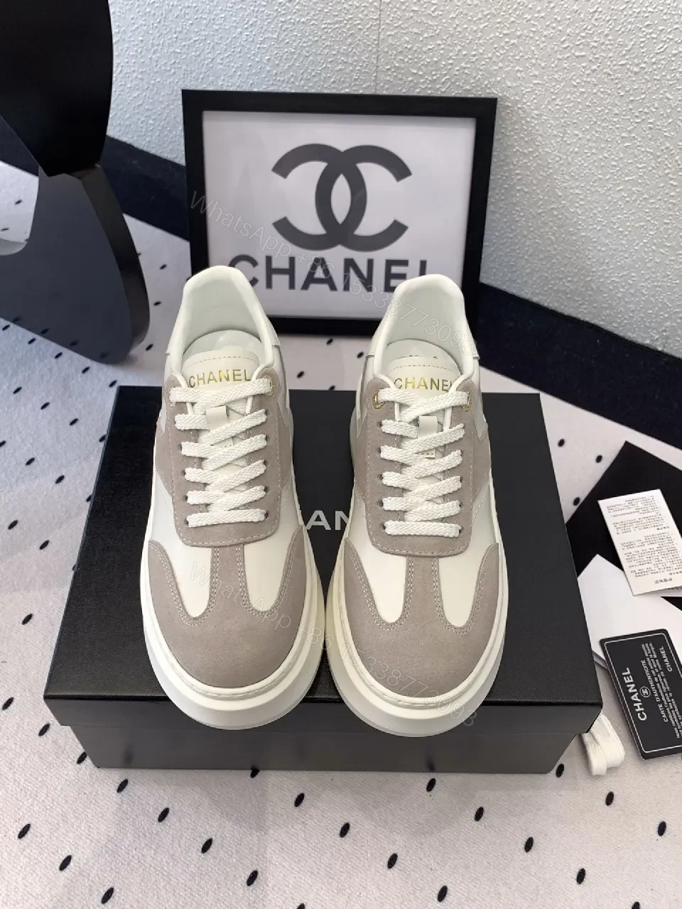 Taupe Suede Leather Low-Top Sneakers with Lux Comfort — view 1