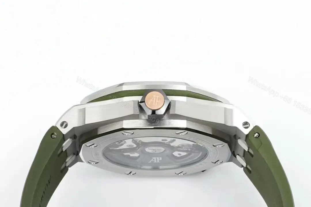 View 6 of APS Factory Audemars Piguet Royal Oak Offshore Diver Watch – Green Dial, Stainless Steel Case, Rubber Strap, 42mm