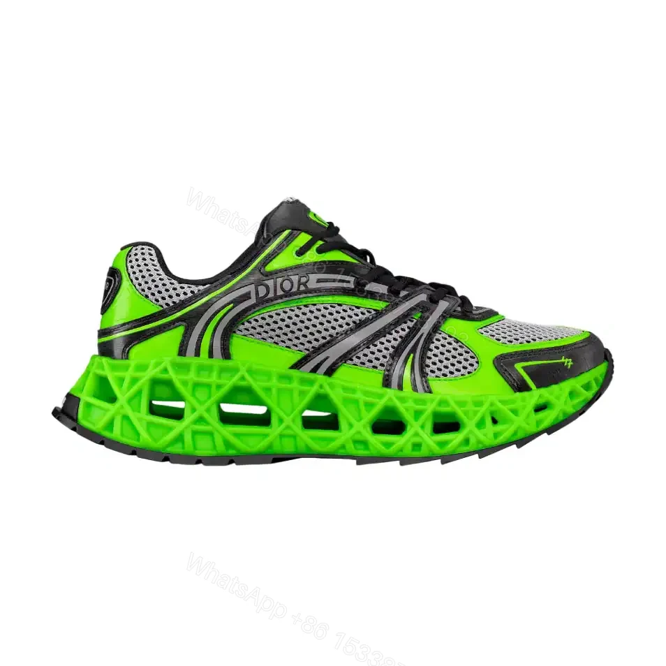 DIOR B35 NXXT-SNEAKERS IN GREY AND GREEN – CD231 — view 1