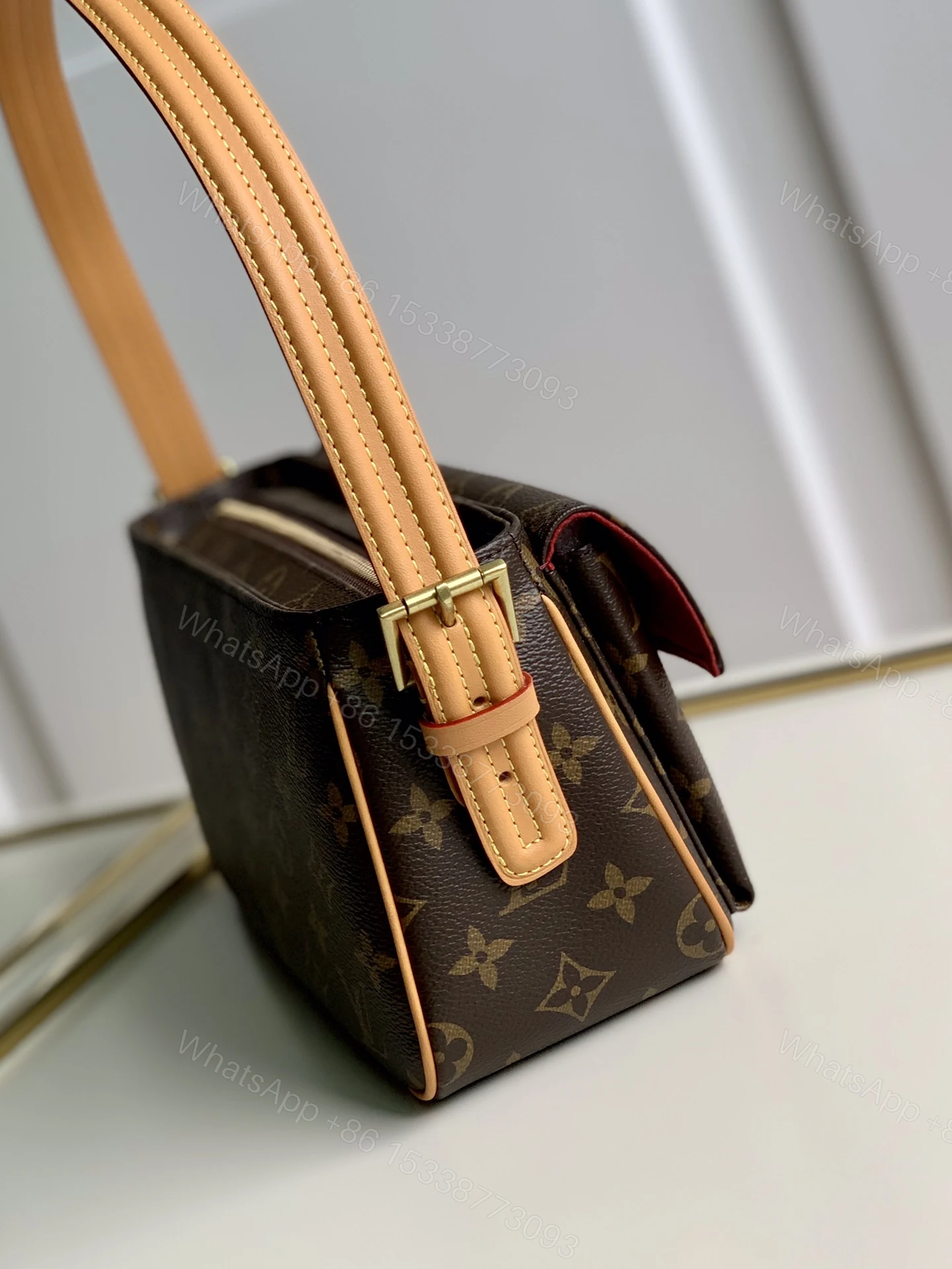 View 3 of LV Vintage Monogram Canvas Small Shoulder Bag