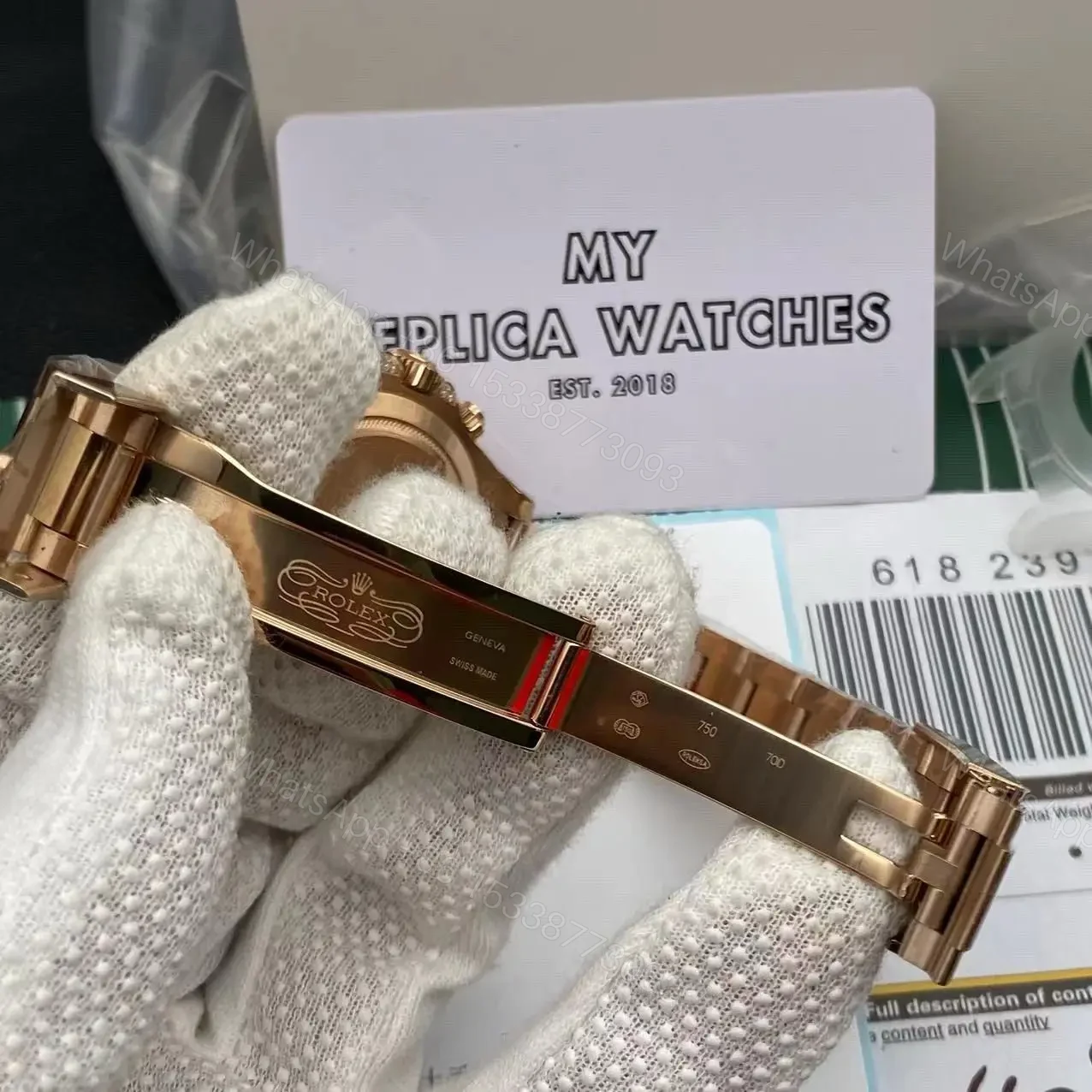 View 5 of Super Clone Rainbow Rolex Daytona – Everose