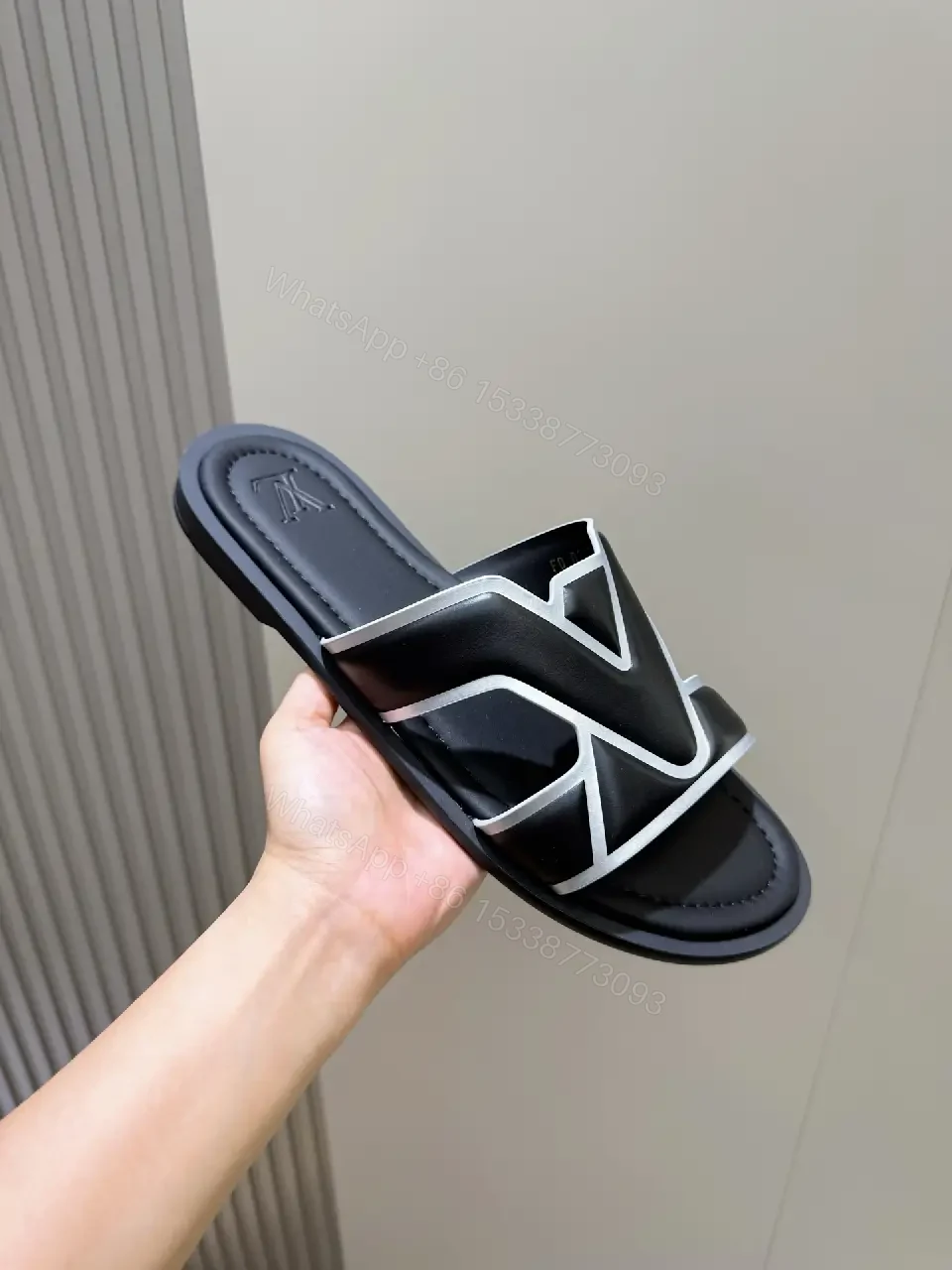 View 4 of Statement V Sandals: Luxury Comfort & Signature Motif Footwear