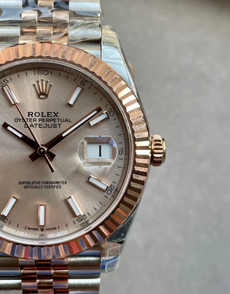 View 6 of VSF Factory 1:1 Rolex DateJust 41 126331 904L SS/RG Best Edition Champagne Gold Dial VS3235