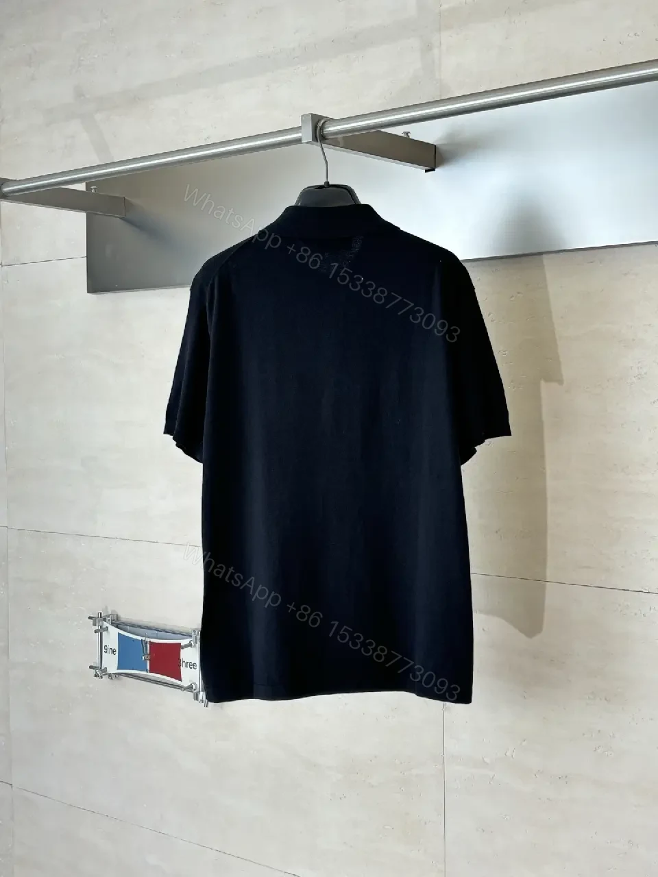 View 9 of Premium Polo Shirt in Classic Black: Subtle LV Touch