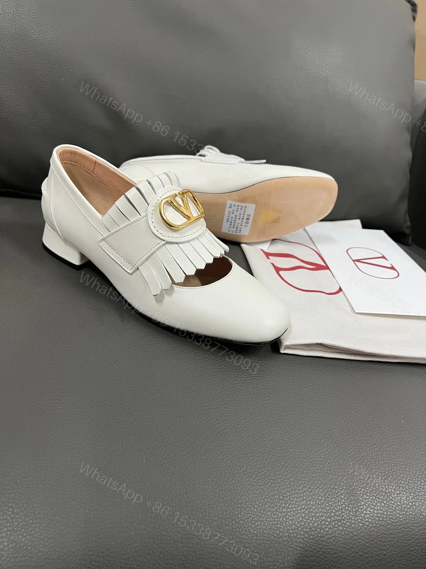 View 5 of Valentino Women White Leather Heels