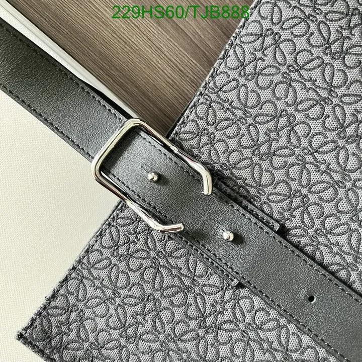 View 7 of Loewe Dark Grey Black Canvas and Cowhide Horizontal Tote IO955