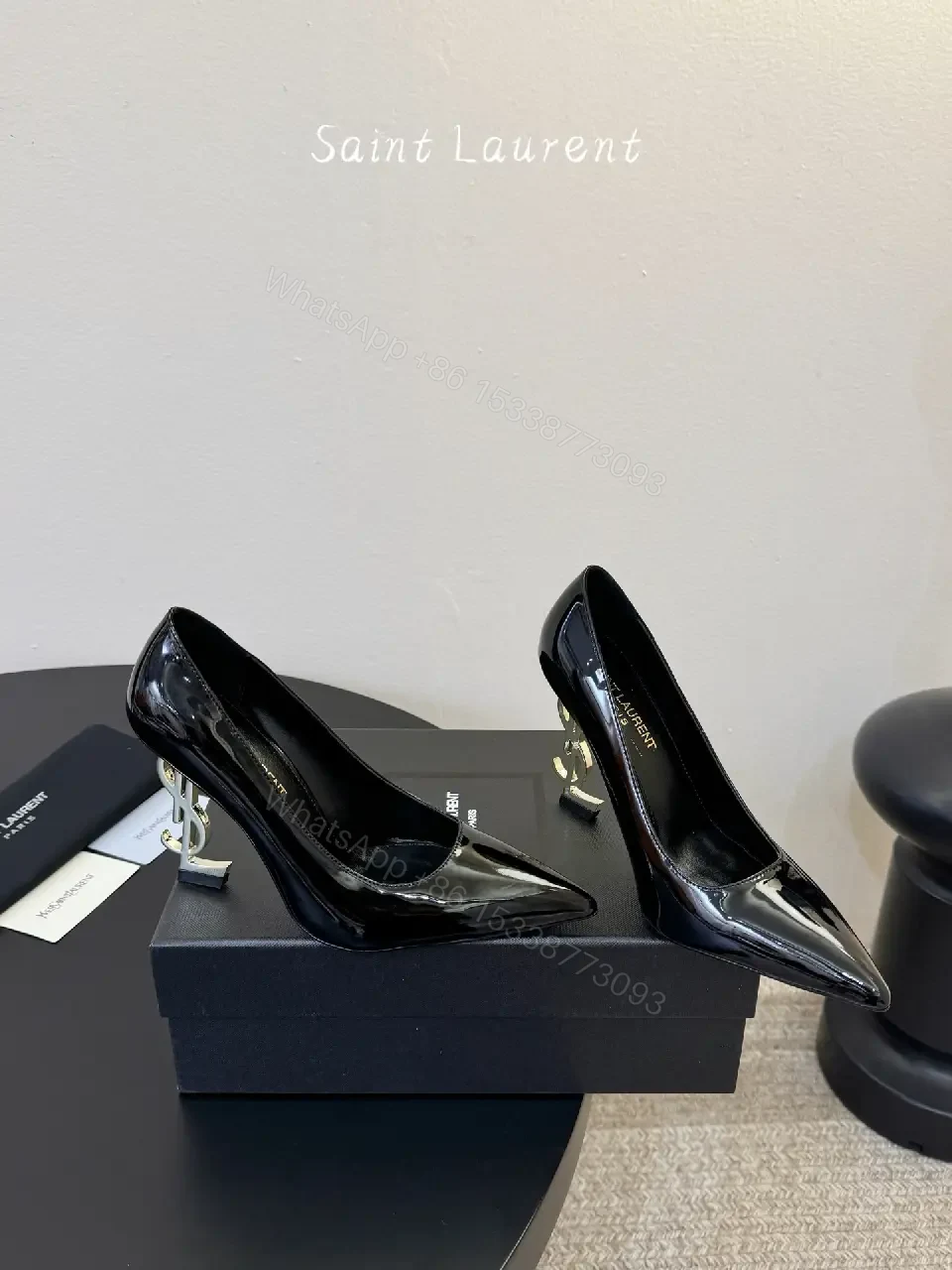 View 6 of Satin Black Pointed-Toe Pumps: Sophisticated, All-Day Comfort
