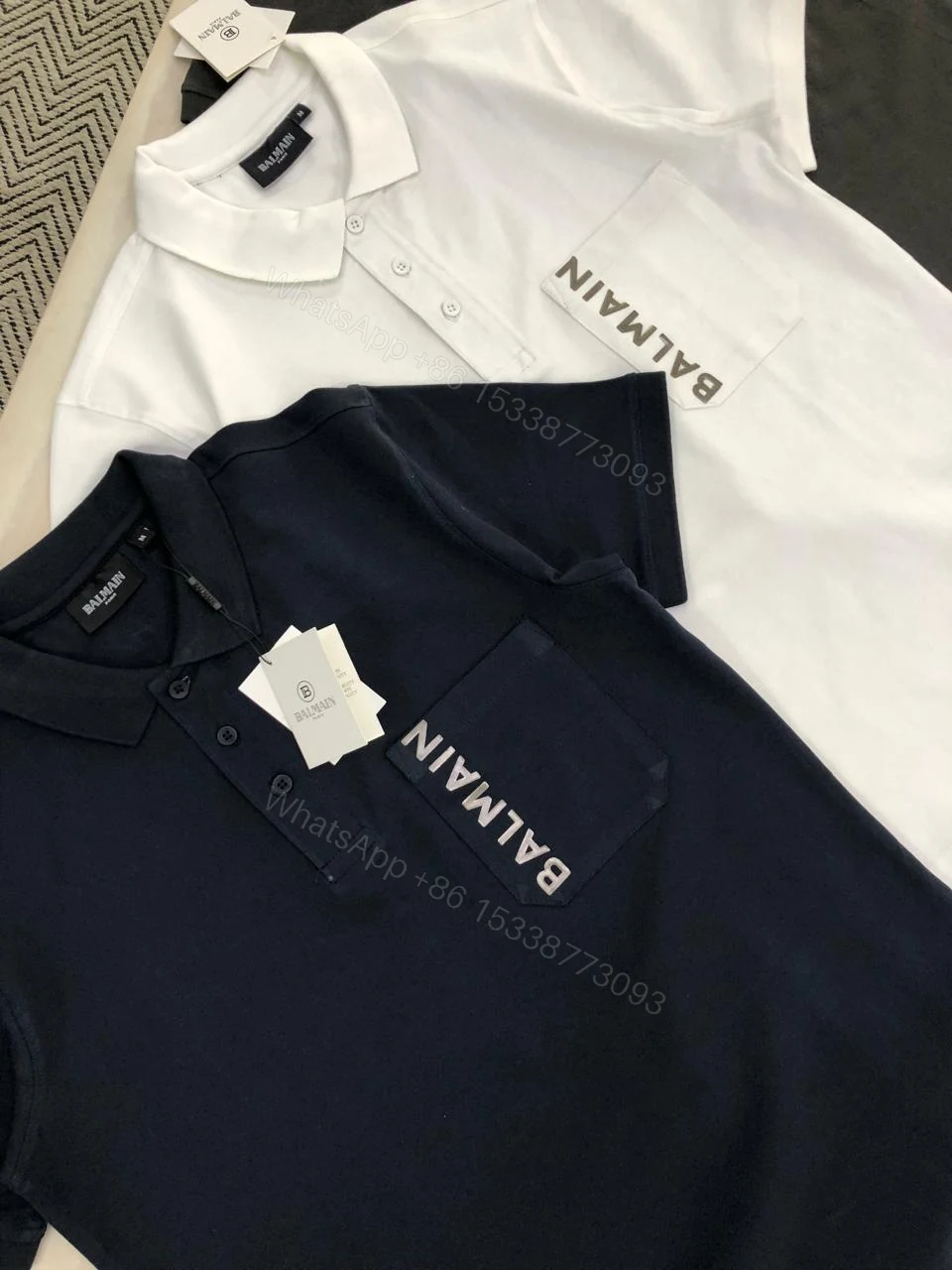 View 4 of BUY FIRST COPY BALMAIN IMPORTED COTTON POLO T-SHIRTS
